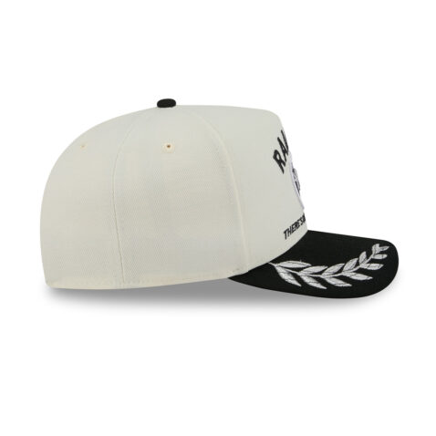 New Era 9Fifty Las Vegas Raiders NFL 2025 Draft A-Frame Snapback Hat Chrome White Black - Image 6