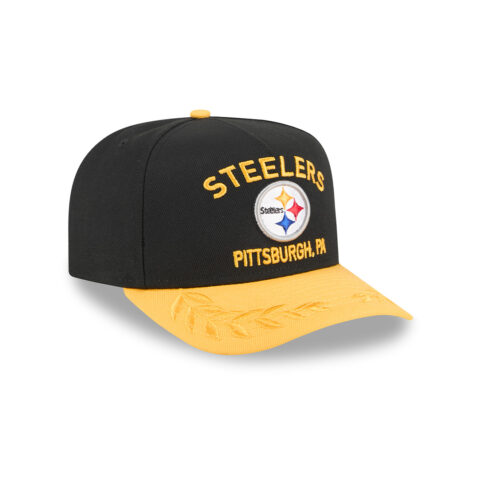 New Era 9Fifty Pittsburgh Steelers NFL 2025 Draft A-Frame Snapback Hat Black Yellow - Image 3