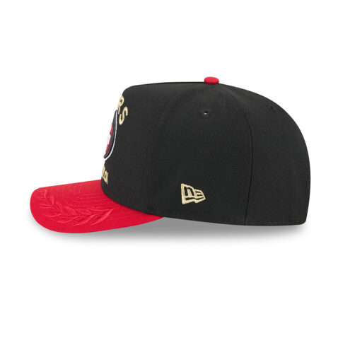 New Era 9Fifty San Francisco 49ers NFL 2025 Draft A-Frame Snapback Hat Black Red - Image 4