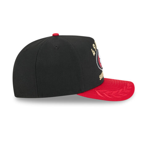 New Era 9Fifty San Francisco 49ers NFL 2025 Draft A-Frame Snapback Hat Black Red - Image 6