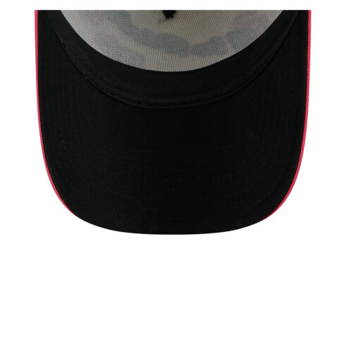 New Era 9Forty Mexico City Diablos Rojos De Mexico Wordmark Mesh Trucker A-Frame Snapback Hat Off White Pink - Image 7