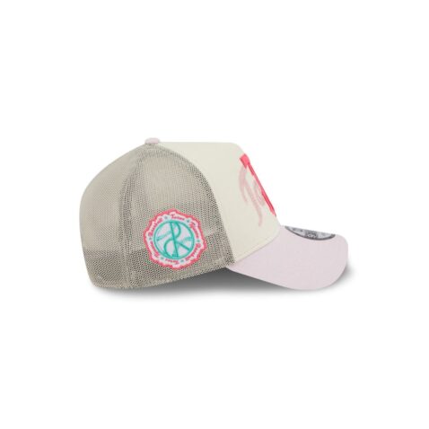 New Era 9Forty Tijuana Toros Alternate Logo Mesh Trucker A-Frame Snapback Hat Chrome White - Image 6