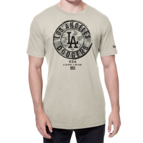 New Era San Los Angeles Dodgers Armed Forces Day 2025 Short Sleeve T-Shirt Stone