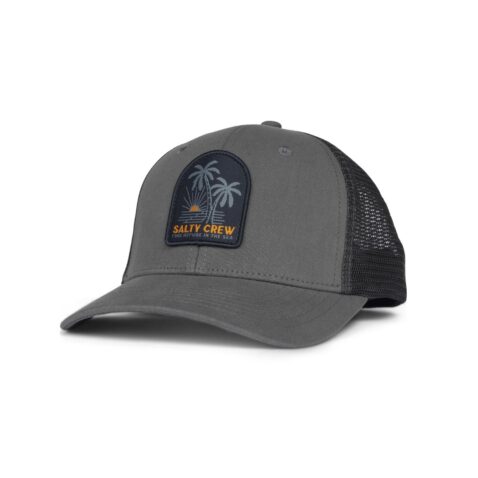 Salty Crew Palmdale Retro Trucker Snapback Hat Charcoal