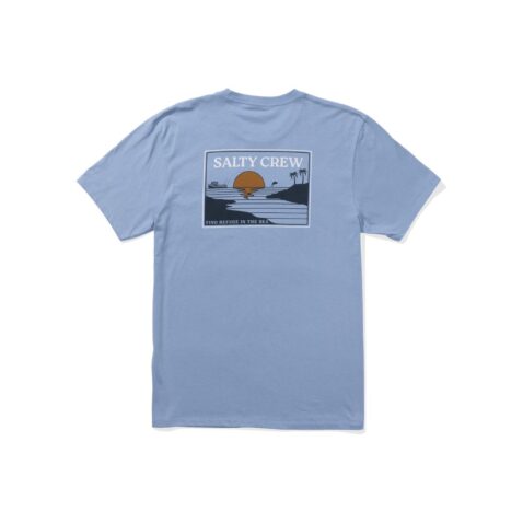 Salty Crew Reflection Premium Short Sleeve T-Shirt Marine Blue - Image 2