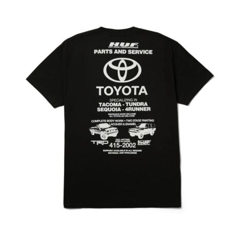 HUF x Toyota TRD Service Department Stickered Short Sleeve T-Shirt Black - Image 2