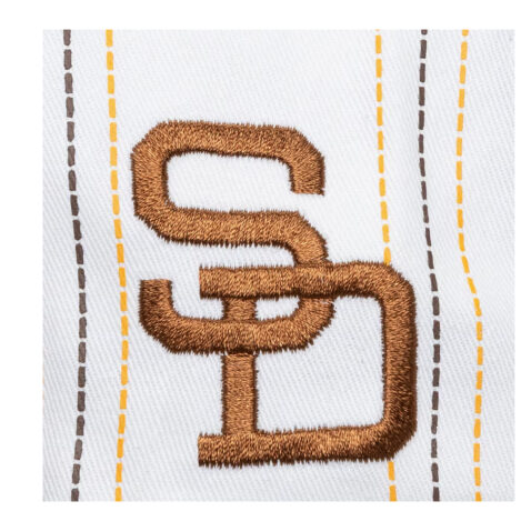 Mitchell & Ness San Diego Padres Triplin Cooperstown Snapback Hat White - Image 3
