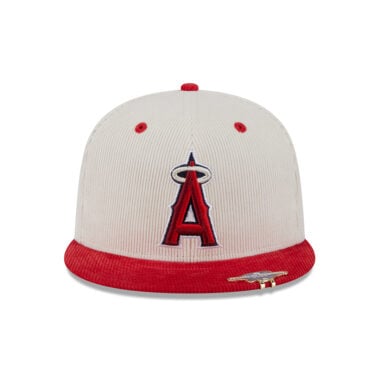 New Era 59Fifty Anaheim Angels 2T Cord Fitted Hat White Red
