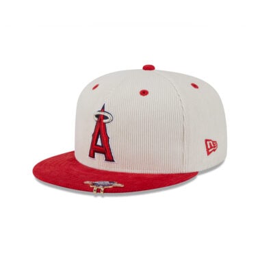 New Era 59Fifty Anaheim Angels 2T Cord Fitted Hat White Red