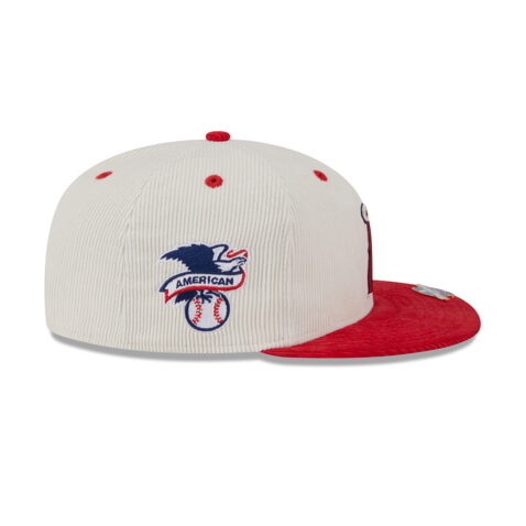 New Era 59Fifty Anaheim Angels 2T Cord Fitted Hat White Red - Image 4