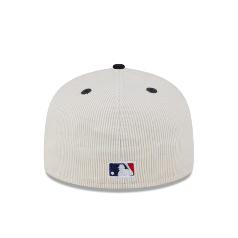 New Era 59Fifty Atlanta Braves 2T Cord Fitted Hat White Dark Navy - Image 5