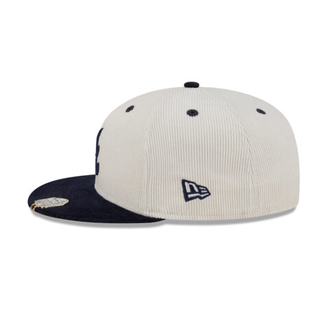 New Era 59Fifty Atlanta Braves 2T Cord Fitted Hat White Dark Navy - Image 6