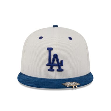 New Era 59Fifty Los Angeles Dodgers 2T Cord Fitted Hat White Dark Royal Blue