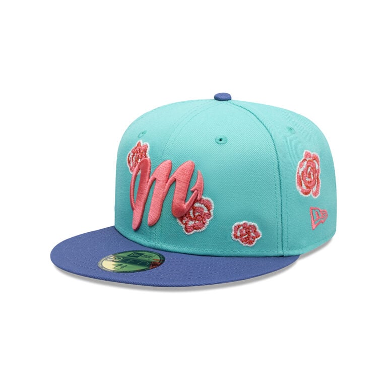 New-Era-59Fifty-Mexico-City-Diablos-Rojos-De-Mexico-Roses-Two-Tone-Fitted-Hat-Clear-Mint-Blue-Pink-Right-fFront.jpg