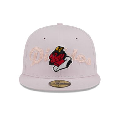 New Era 59Fifty Mexico City Diablos Rojos De Mexico Wordmark Fitted Hat Chrome White Pink New Era 59Fifty Mexico City Diablos Rojos De Mexico Wordmark Fitted Hat Chrome White Pink
