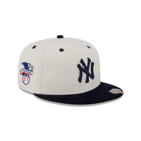New Era 59Fifty New York Yankees 2T Cord Fitted Hat White Dark Navy - Image 2