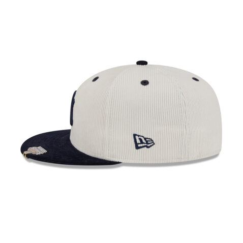 New Era 59Fifty New York Yankees 2T Cord Fitted Hat White Dark Navy - Image 6