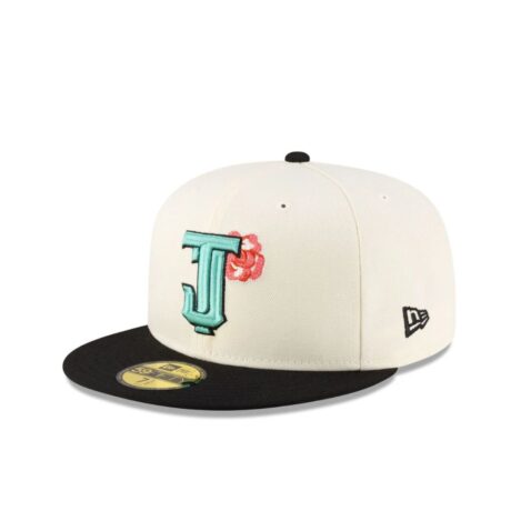 New Era 59Fifty Tijuana Toros Rose Two Tone Fitted Hat Chrome White Black