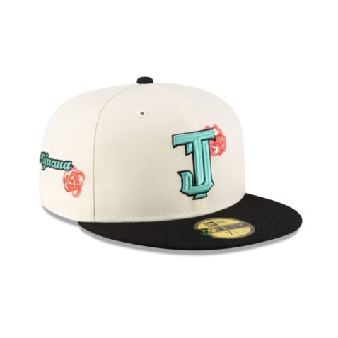 New Era 59Fifty Tijuana Toros Rose Two Tone Fitted Hat Chrome White Black - Image 3