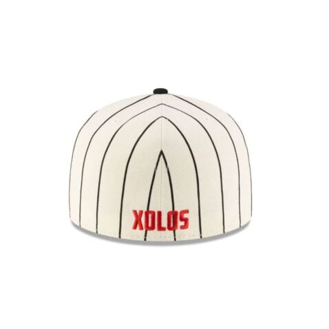 New Era 59Fifty Tijuana Xolos Retro Two Tone Fitted Hat Chrome White Black Pinstripe Red - Image 6