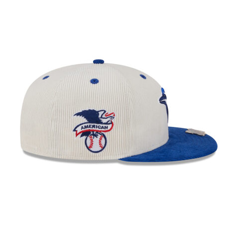 New Era 59Fifty Toronto Blue Jays 2T Cord Fitted Hat White Royal Blue - Image 4