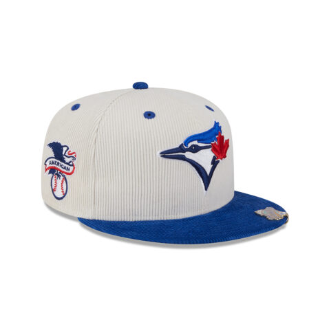 New Era 59Fifty Toronto Blue Jays 2T Cord Fitted Hat White Royal Blue - Image 3
