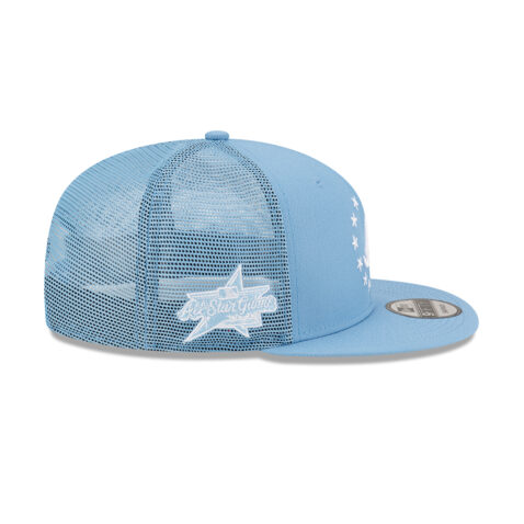 New Era 9Fifty Atlanta Braves All Star Game 2025 Fan Pack Mesh Trucker Snapback Hat Light Blue White - Image 4