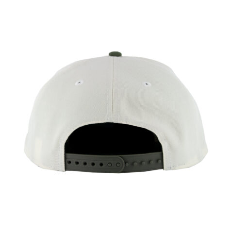 New Era 9Forty Mexico Adjustable A-Frame Snapback Hat Chrome White New Olive - Image 4