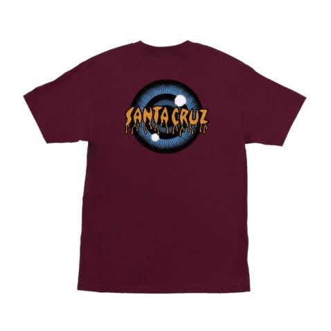 Santa Cruz Roskopp Iris Short Sleeve Heavyweight T-Shirt Maroon - Image 2