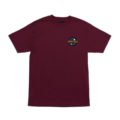 Santa Cruz Roskopp Iris Short Sleeve Heavyweight T-Shirt Maroon