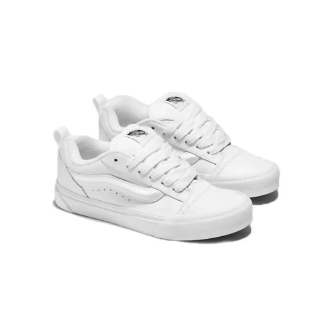 Vans Knu Skool Leather Shoe True White Vans Knu Skool Leather Shoe True White