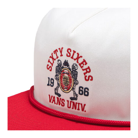 Vans Sixty Sixers Unstructured Mesh Trucker Snapback Hat Racing - Image 3