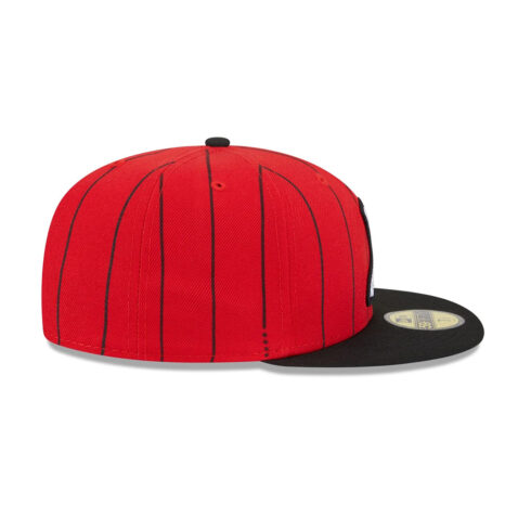 New Era 59Fifty Chicago White Sox City Connect On-Field Fitted Hat Pinstripe Red Black - Image 5