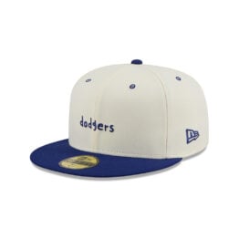 New Era 59Fifty Los Angeles Dodgers x Micah Johnson Fitted Hat Chrome White Dark Royal Blue