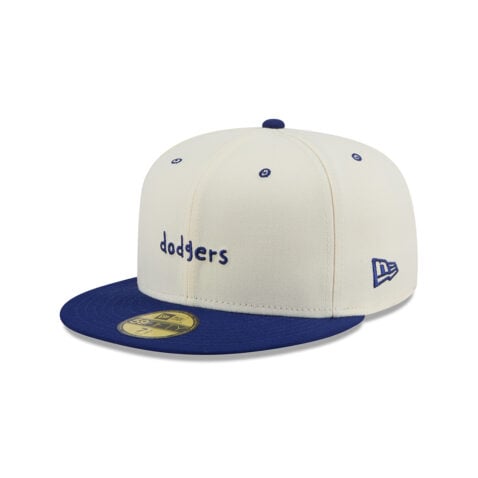 New Era 59Fifty Los Angeles Dodgers x Micah Johnson Fitted Hat Chrome White Dark Royal Blue