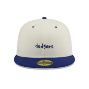 New Era 59Fifty Los Angeles Dodgers Micah Johnson Fitted Hat Chrome White Black Left Front