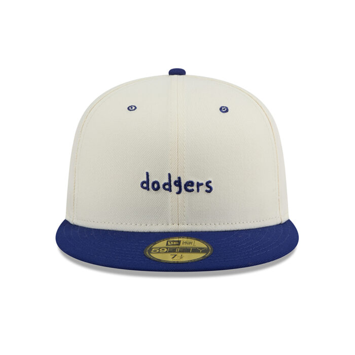 New Era 59Fifty Los Angeles Dodgers Micah Johnson Fitted Hat Chrome White Black Left Front