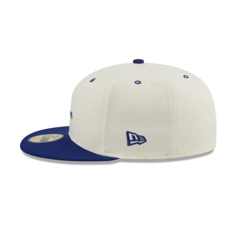 New Era 59Fifty Los Angeles Dodgers x Micah Johnson Fitted Hat Chrome White Dark Royal Blue - Image 6