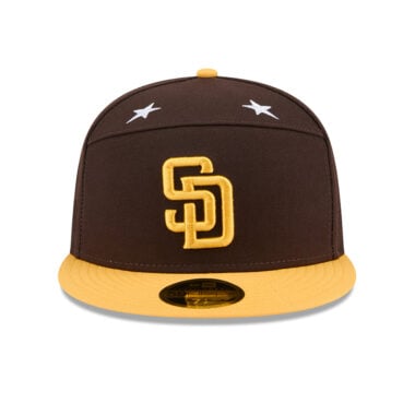New Era 59Fifty San Diego Padres All-Star Game 2025 Official On Field Game Fitted Hat Brown Gold