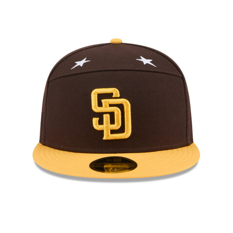 New Era 59Fifty San Diego Padres All-Star Game 2025 Official On Field Game Fitted Hat Brown Gold - Image 2