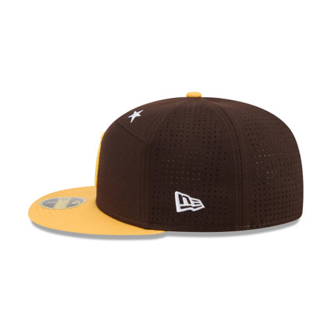 New Era 59Fifty San Diego Padres All-Star Game 2025 Official On Field Game Fitted Hat Brown Gold - Image 6