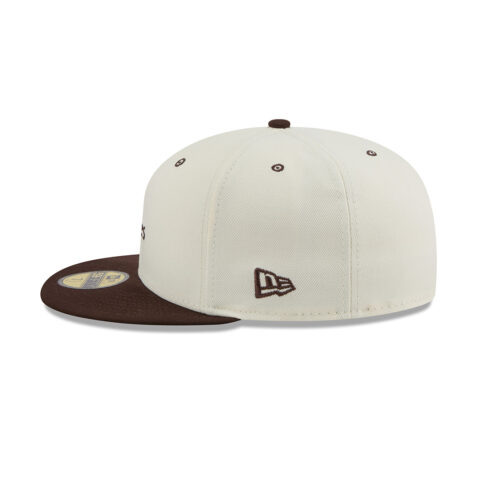 New Era 59Fifty San Diego Padres x Micah Johnson Fitted Hat Chrome White Brown - Image 6