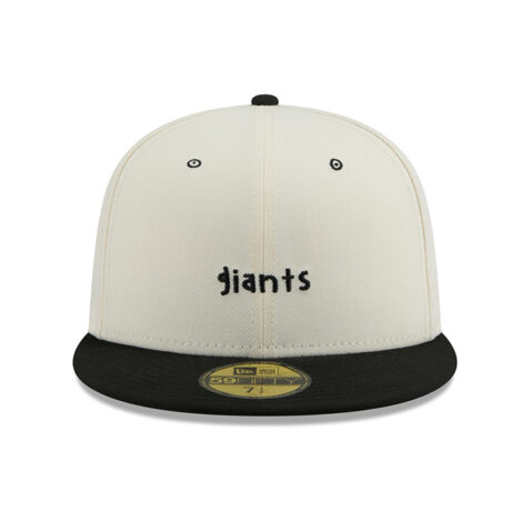 New Era 59Fifty San Francisco Giants Micah Johnson Fitted Hat Chrome White Black Front