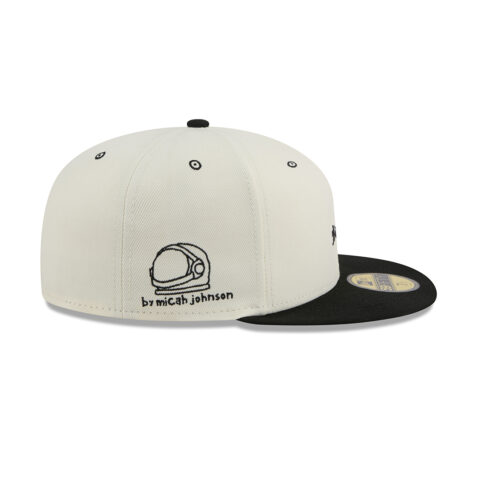 New Era 59Fifty San Francisco Giants x Micah Johnson Fitted Hat Chrome White Black - Image 4