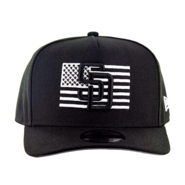 New Era 9Fifty San Diego Padres Stars & Stripes Flag A-Frame Snapback Hat Black White