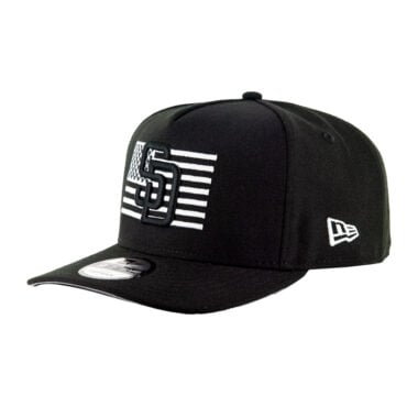 New Era 9Fifty San Diego Padres Stars & Stripes Flag A-Frame Snapback Hat Black White