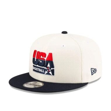 New Era 9Fifty USA Basketball Dream Team 1992 Olympic Games Snapback Hat Chrome White Blue New Era 9Fifty USA Basketball Dream Team 1992 Olympic Games Snapback Hat Chrome White Blue