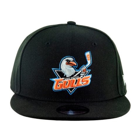New Era 9fifty San Diego Gulls Snapback Hat Black - Image 2