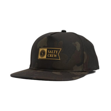 Salty Crew Apex Snapback Hat Dark Camo