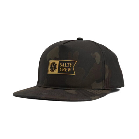 Salty Crew Apex Snapback Hat Dark Camo